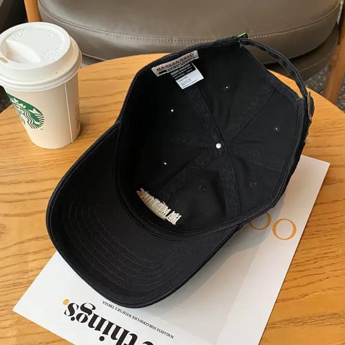 Décontractée Couleur Unie Femmes Casquette De Baseball Mode Lettre Broderie