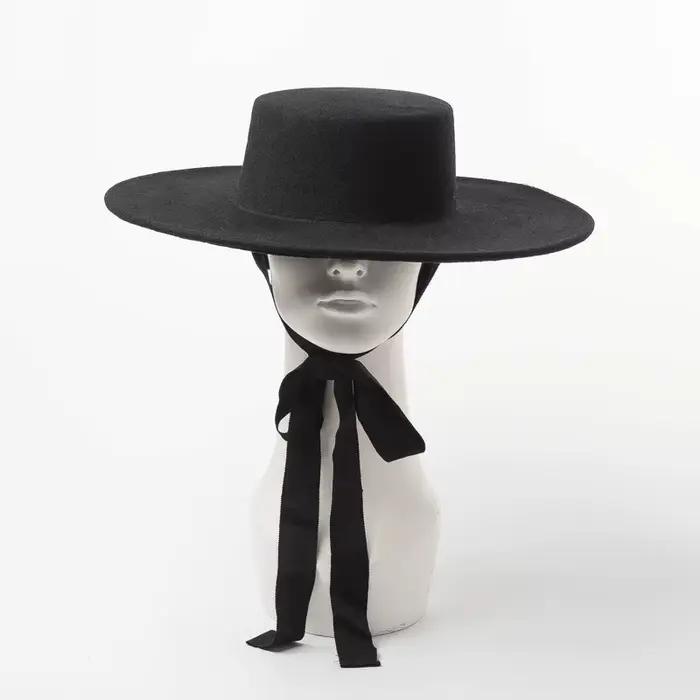 Chapeau plat en laine, feutre
