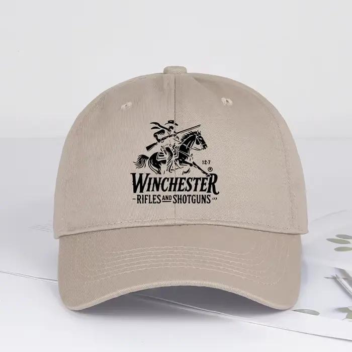 Casquette de baseball souple avec logo Winchester Cowboy imprimé
