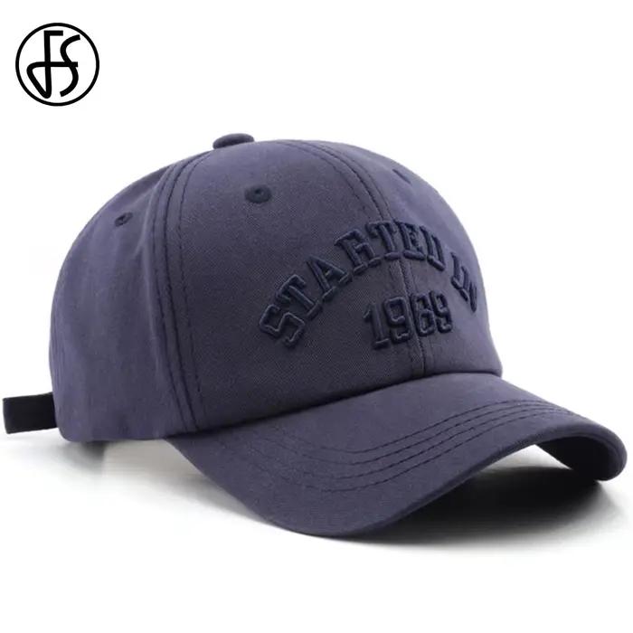 Casquettes de baseball FS bleu marine à lettres 3D pour hommes