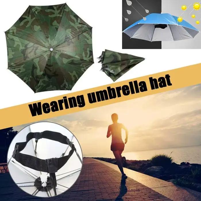 Chapeau parapluie de pluie pliable pour hommes et femmes