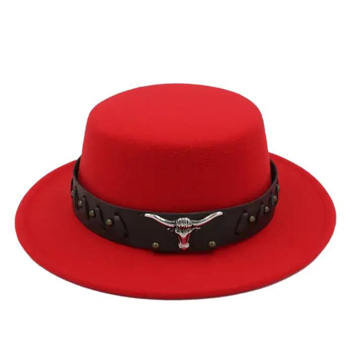 Chapeau haut de forme plat pour hommes et femmes