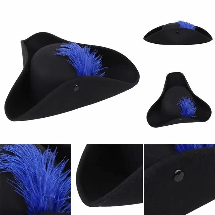 Chapeau de capitaine pirate décoré de plumes