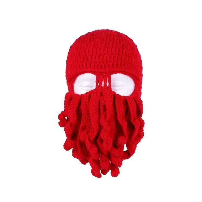 Chapeau de barbe de poulpe de fête drôle