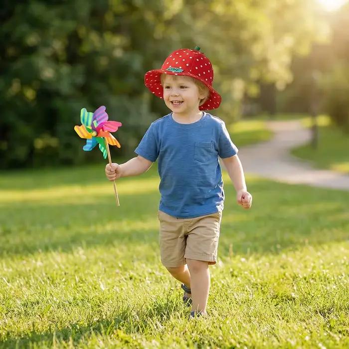 Chapeau de pêcheur pour enfants de 3 à 8 ans - Style estival