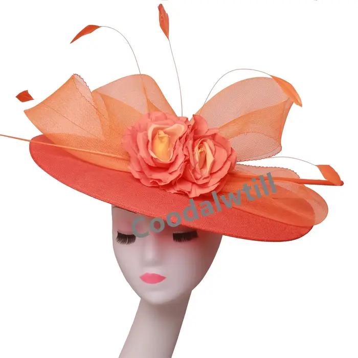 Grande fleur église Fascinator Chapeau femmes mariage