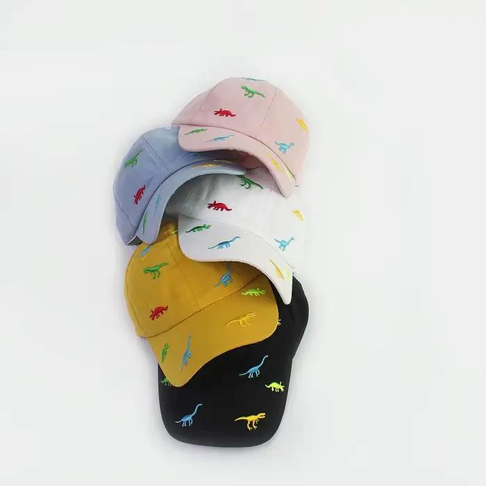 Casquette de Baseball avec Broderie de Dinosaure de Dessin Animé pour Bébé, Chapeau de Soleil Ajustable d'Extérieur pour Enfant Garçon et Fille, Style Sportif, Convient pour Toutes les Saisons
