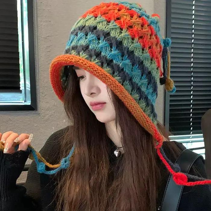 Chapeau rouge d'hiver pour femmes et filles