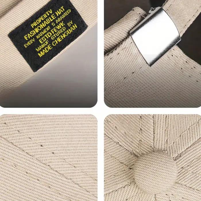 Casquette de jalon rétro en coton réglable