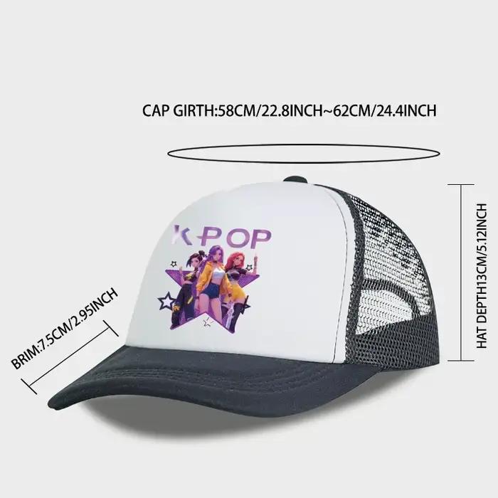 Casquette en maille imprimée K-POP Girl Group