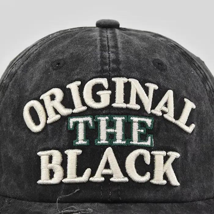 Casquette de Baseball originale noire brodée