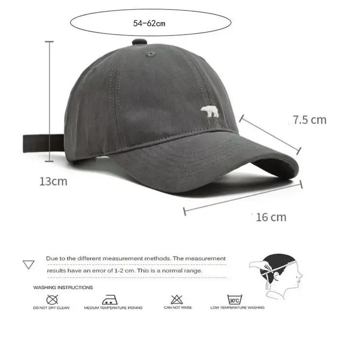 Casquettes de baseball brodées motif Ours polaire pour hommes et femmes