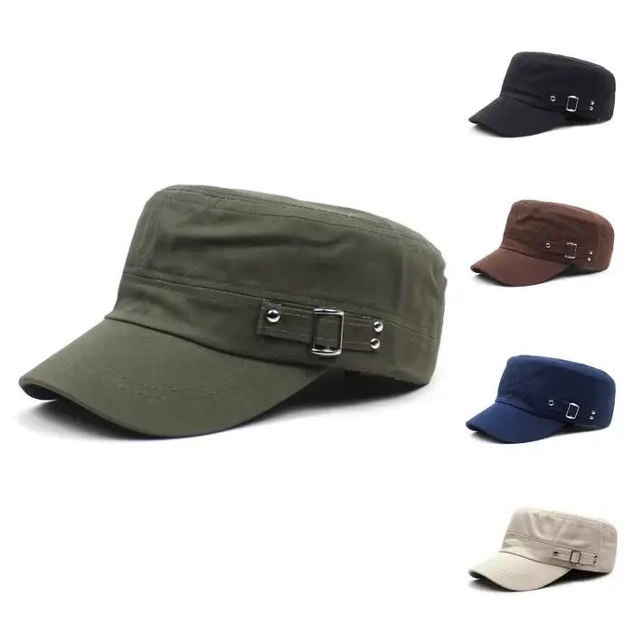 Chapeau hommes Version marée couleur unie plat casquettes de Baseball coton mélange casquette