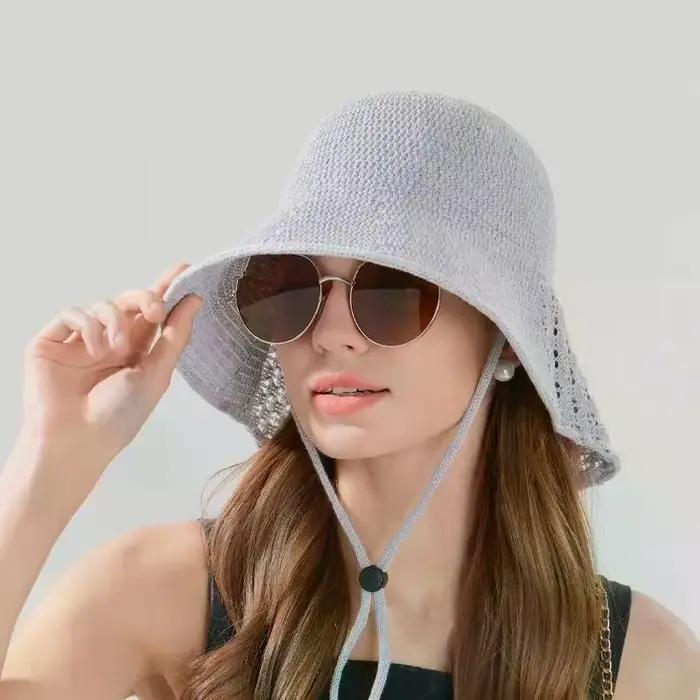 Chapeau de pêcheur ajouré tissé à la main