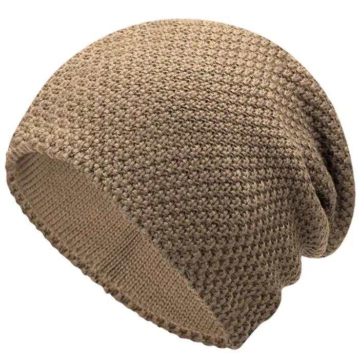 Homme grande taille Beanie papa hiver tricoté chapeaux dame mode Skullies casquette mâle ski Bomber