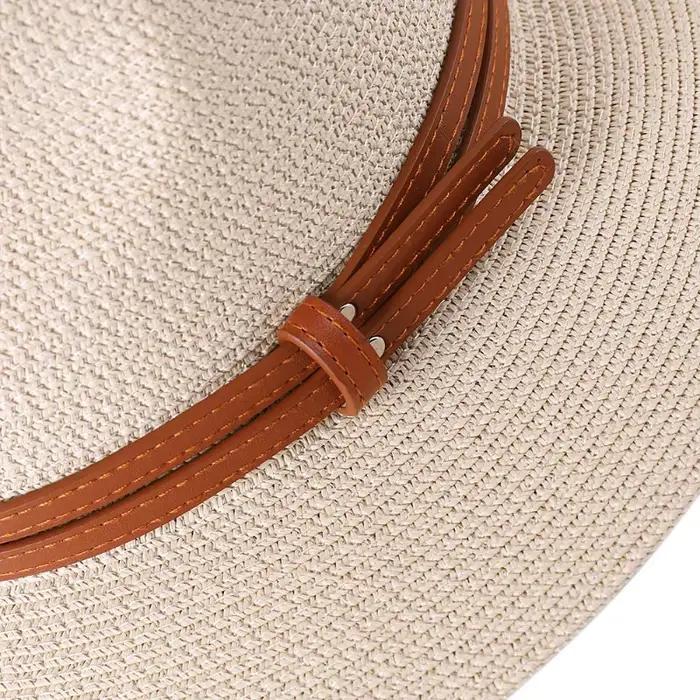 Chapeau de paille à large bord pour hommes et femmes