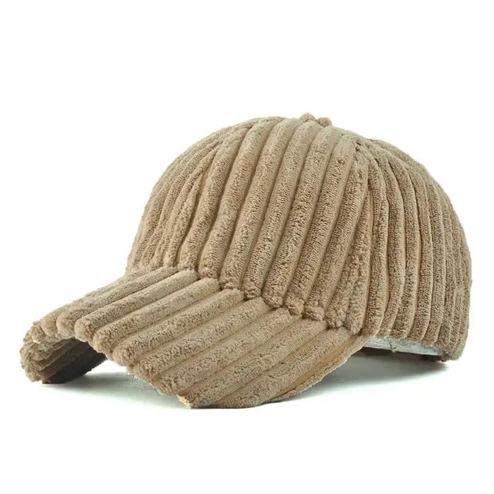 COKK – Casquette de Baseball en velours côtelé pour femme