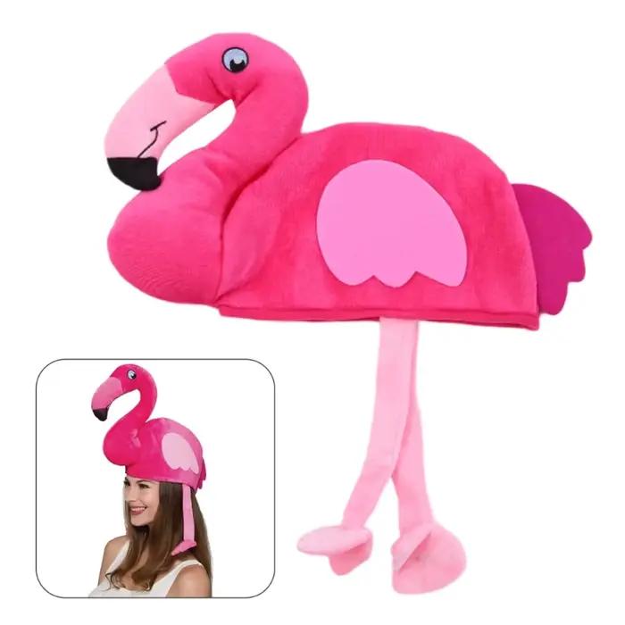 Chapeau drôle d'halloween en forme flamant rose