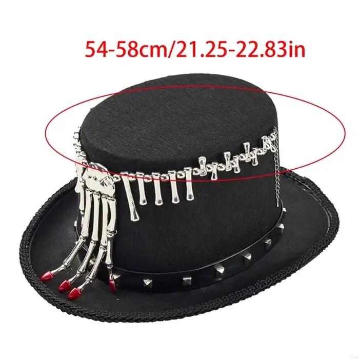 Casquette gothique élégante avec frange décorative