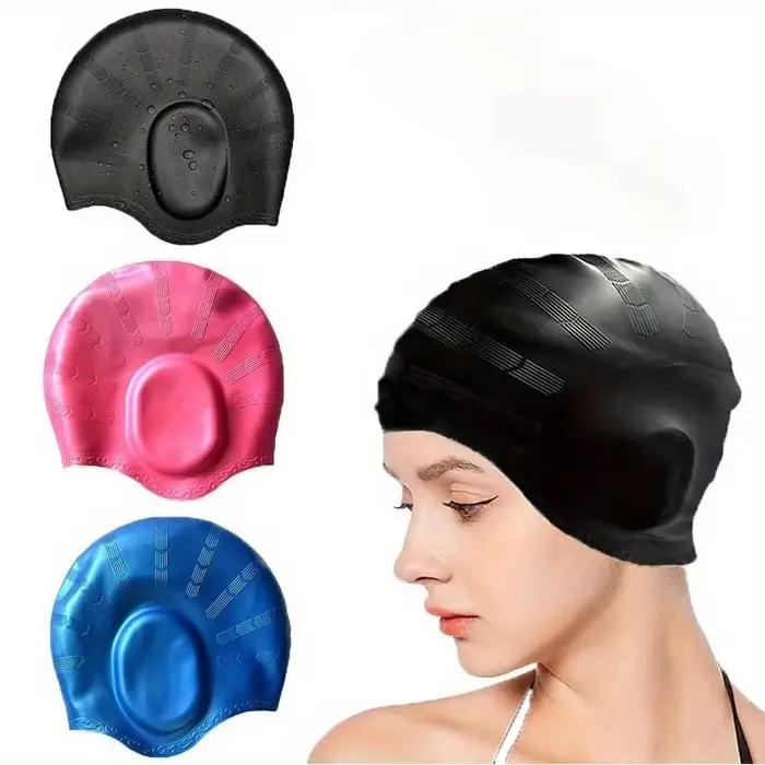 Bonnet de natation en silicone imperméable