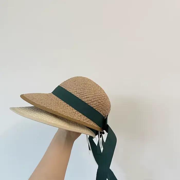 Chapeau de paille d'été pour petites filles