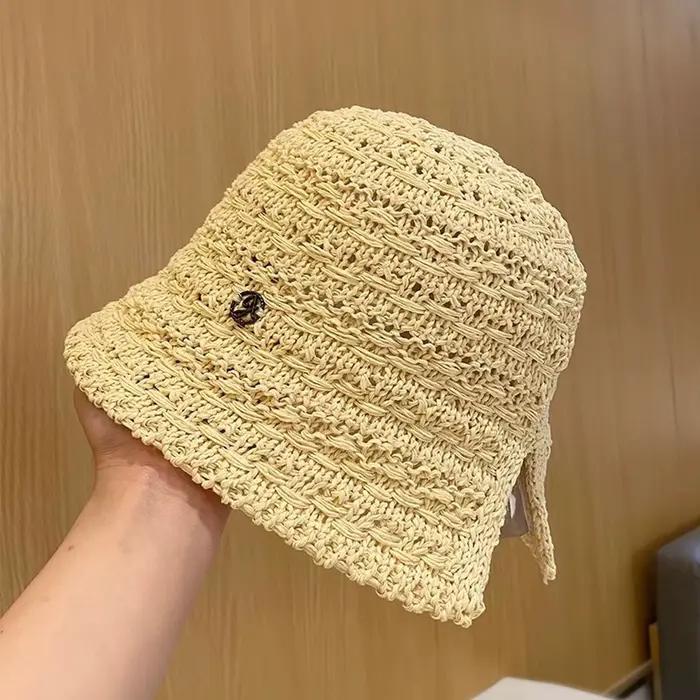 Chapeau de soleil en paille pour femmes