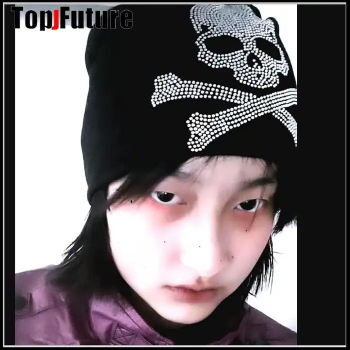 Chapeaux de crâne gothique Harajuku