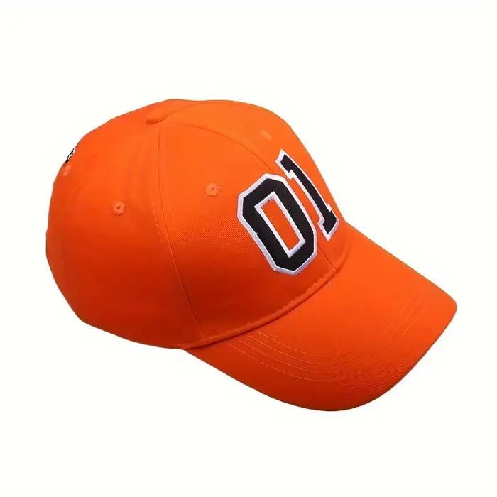 1pc une casquette de baseball orange avec 01 broderie sports de plein air