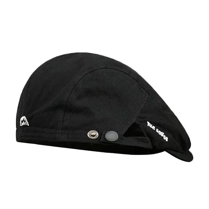 Béret brodé décontracté en coton