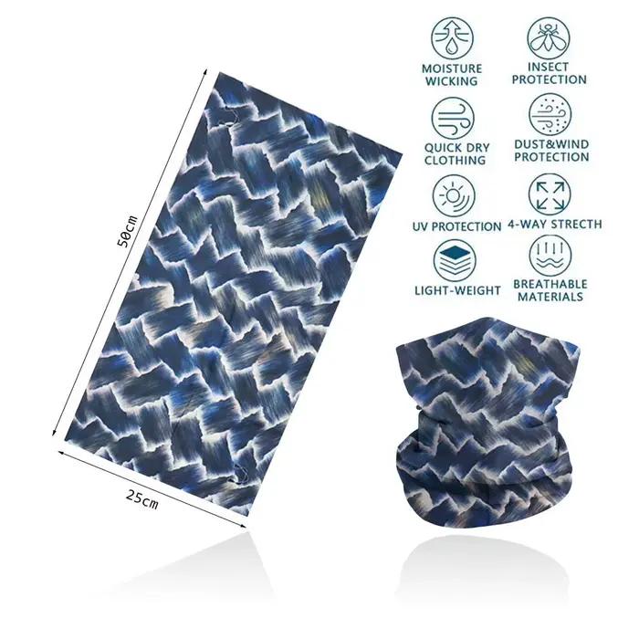 Tartan motif géométrique Bandanas randonnée bandeau pour hommes rayé cyclisme vélo Tube cache-cou femmes course visage couverture Snood