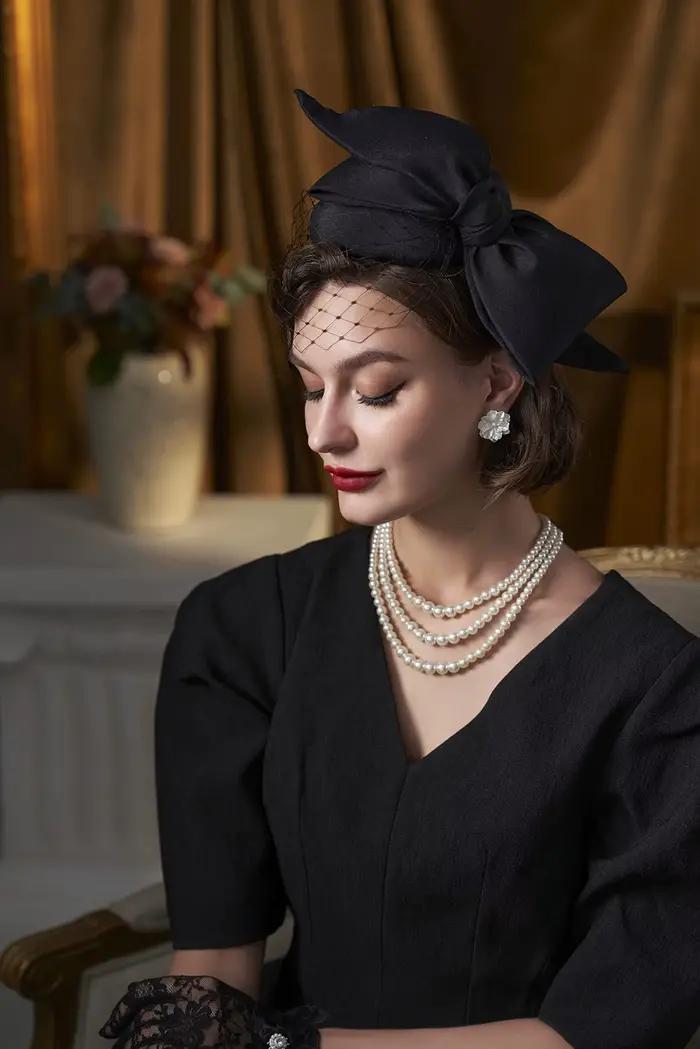 Bonnets en tissu feutre pour femme