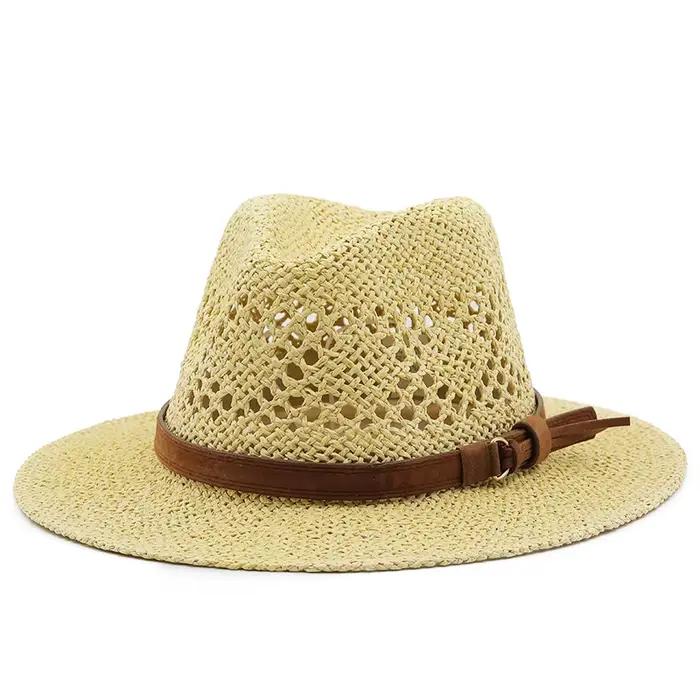 Chapeau de paille en raphia pour hommes et femmes