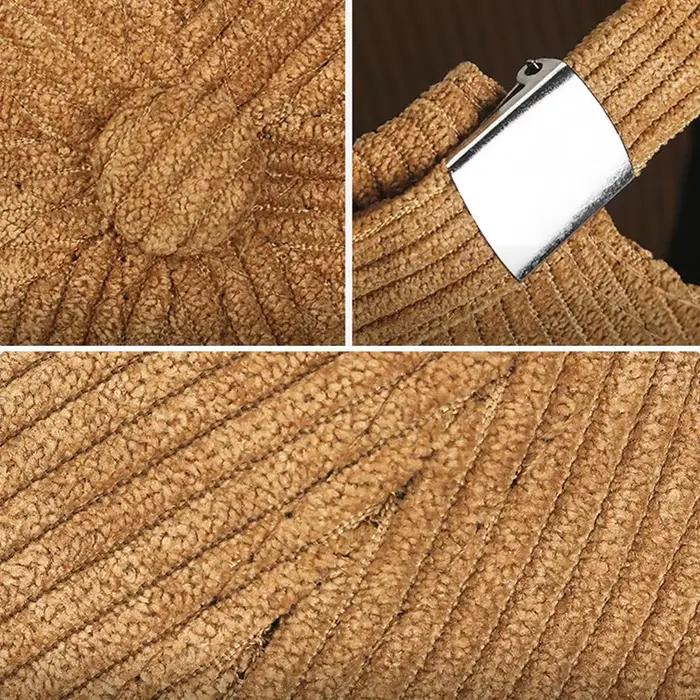Chapeau sans bords en velours côtelé