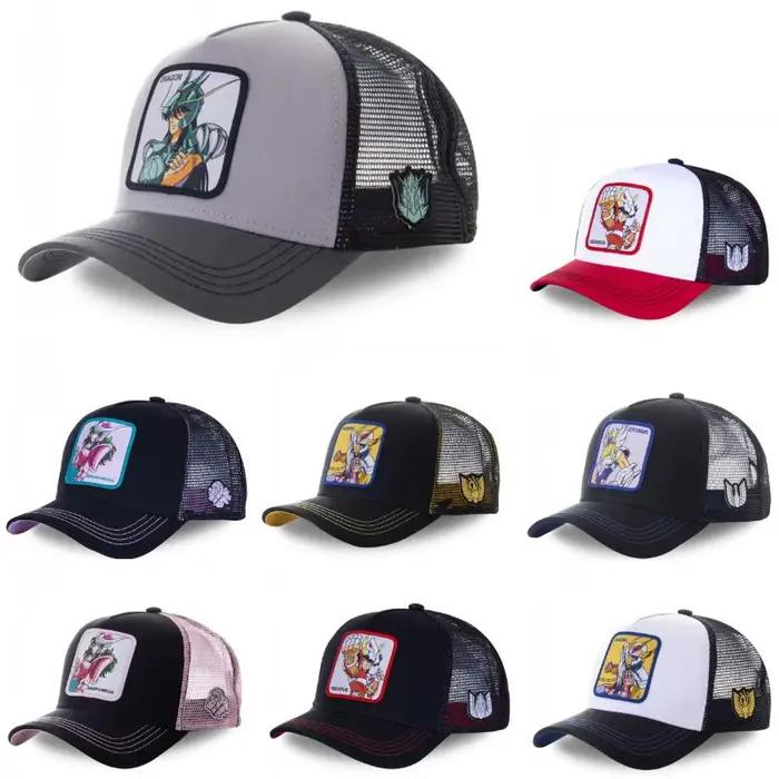 Casquette Saint Seiya en flanelle ajustable pour cosplay et protection solaire homme femme été hip hop anime