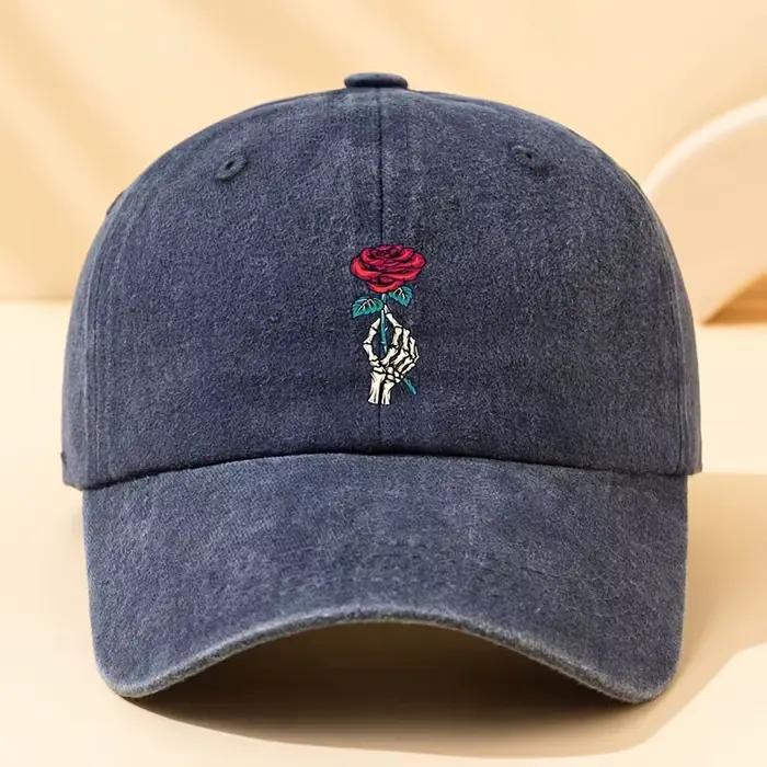 Casquette de baseball imprimée rose à la mode