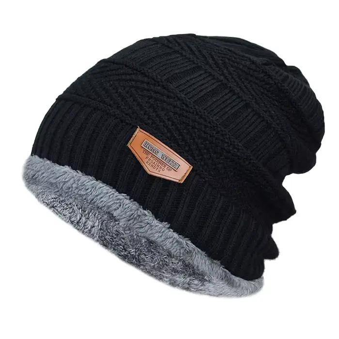 Bonnet en fourrure sans bord pour hommes et femmes