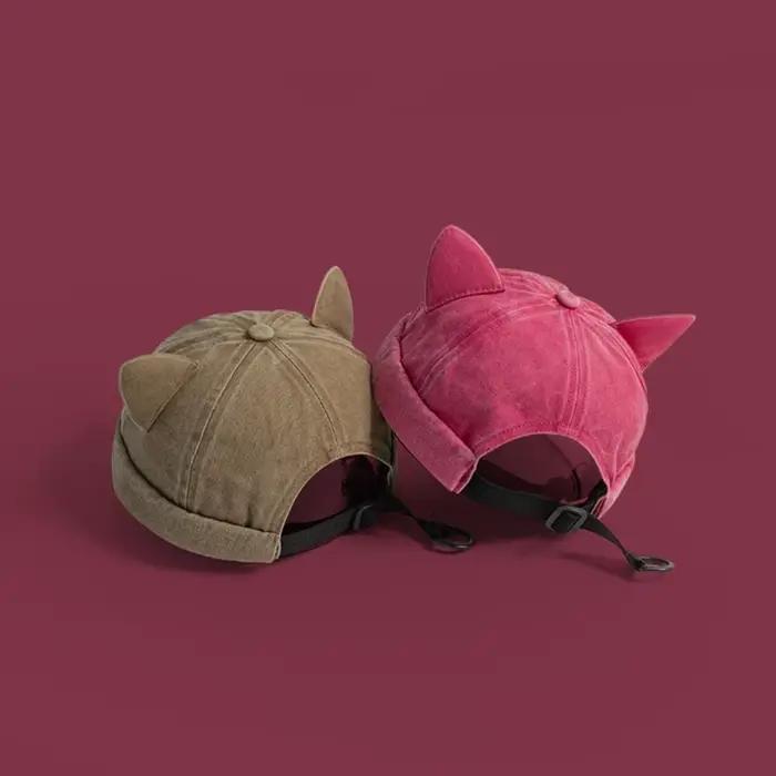 Bonnet unisexe respirant en coton couleur unie