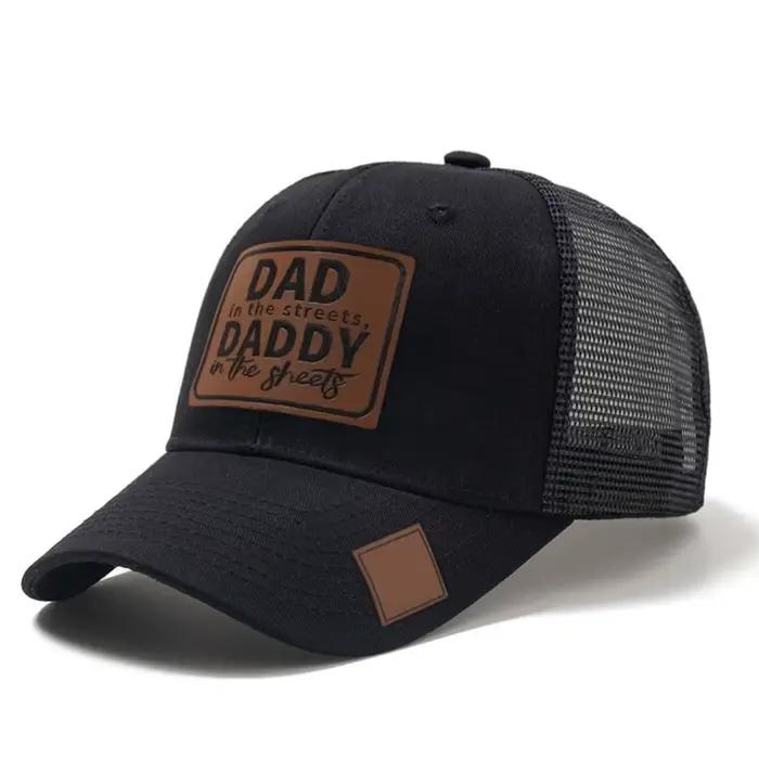 Casquette Snapback DAD en cuir avec patch