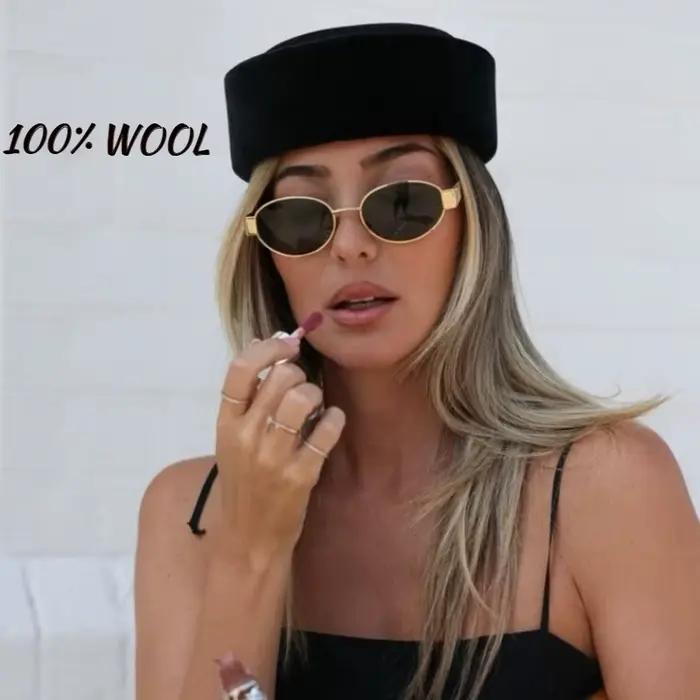 Chapeau Fedoras Vintage 100% laine pour femmes