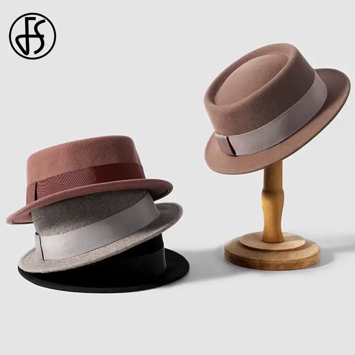 Fedoras en feutre de laine pour hommes
