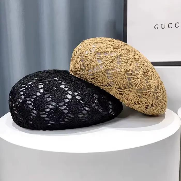 Béret en paille pour femmes