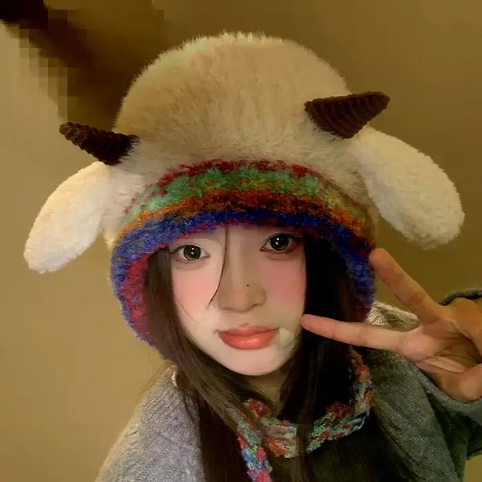 Chapeau coréen en peluche mignon