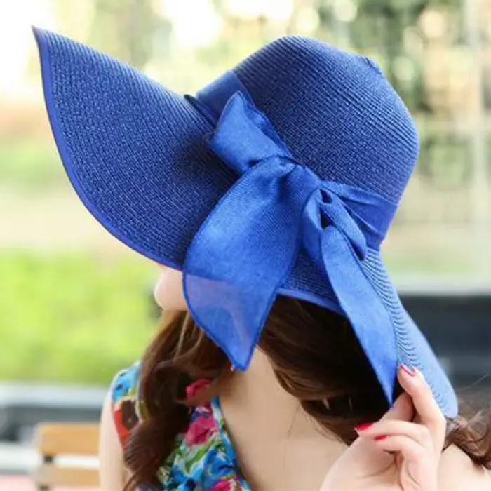 Chapeau de paille à grand bord pour femmes