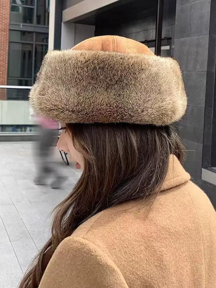 Chapeaux en fourrure véritable pour femmes et hommes