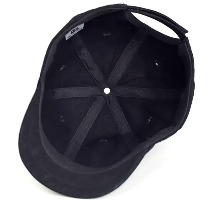 Casquettes de Baseball à bord court chapeau en coton broderie Snapback