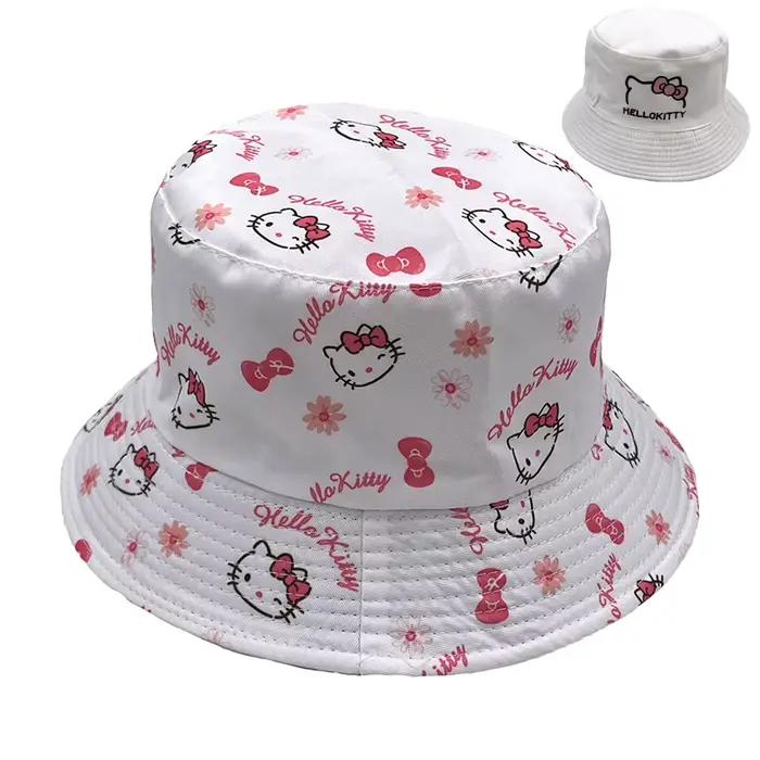 Chapeau de plage kawaii à double broderie