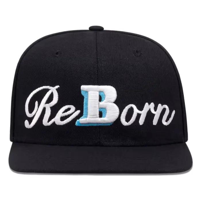 Nouveau Chapeau de Baseball Brodé Reborn Hip Hop Skateboarding 2026 – Casquette Unisexe à Bord Plat pour le Quotidien