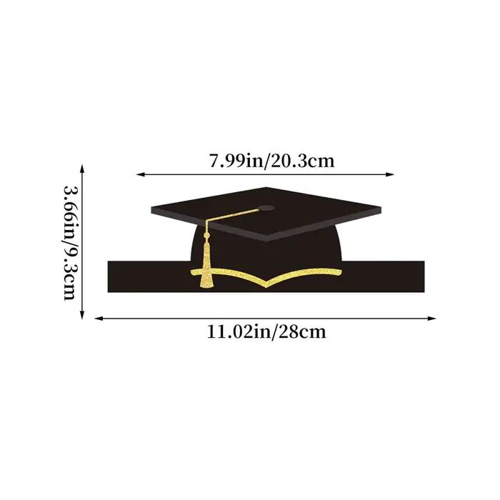 Lot de 10 chapeaux de graduation en carton 2026 avec pompon pour cérémonie et célébration – Bonnes félicitations