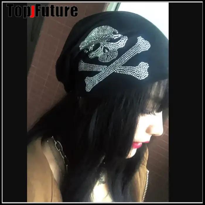 Chapeaux de crâne gothique Harajuku