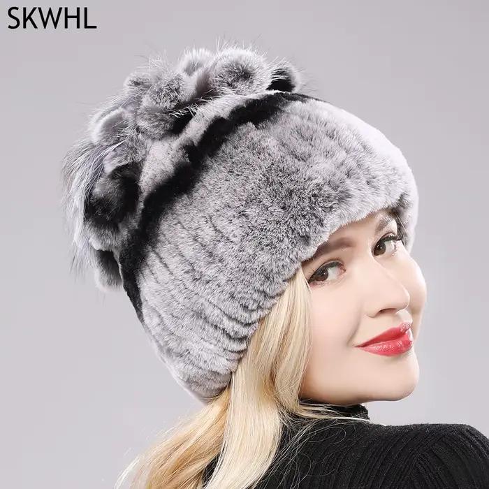 Chapeau de bombardier JbenikY en fourrure de lapin Rex et de renard pour femmes, élégant et réchauffant, idéal pour les occasions hivernales et le confort quotidien